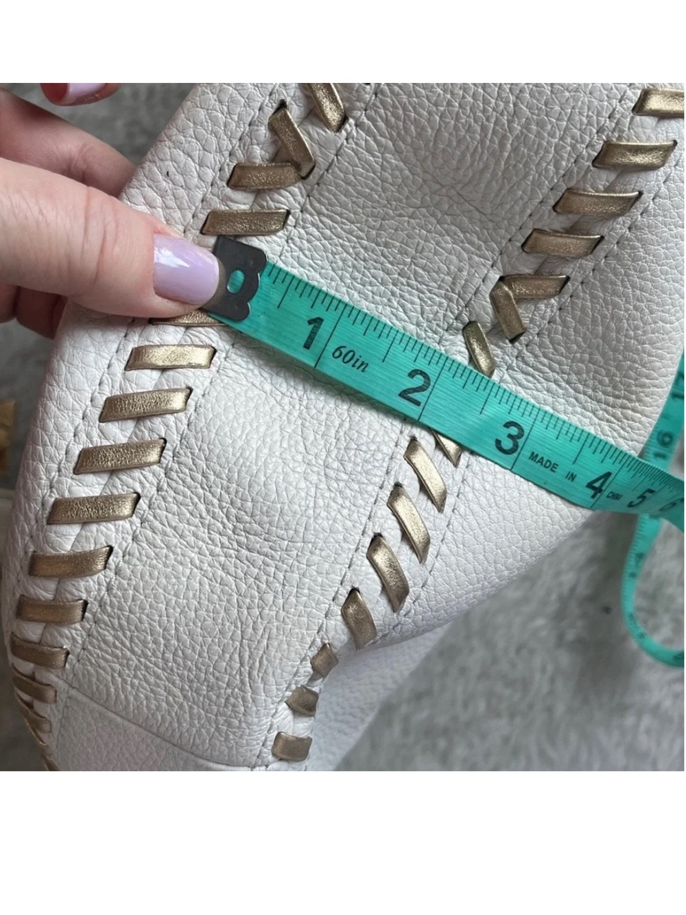 Michael Kors Cream Hobo Bag with Gold Accents - Picture 14 of 14